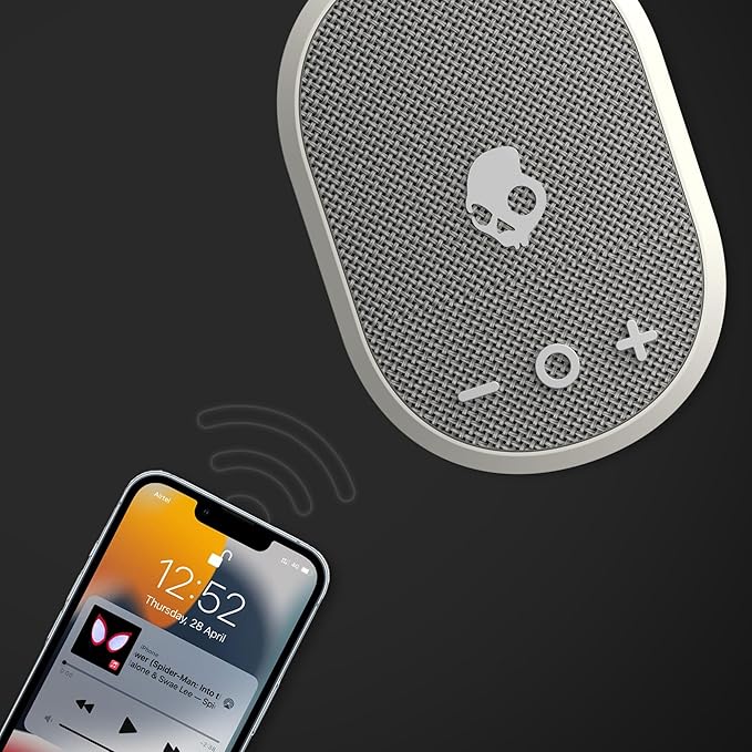 Skullcandy Ounce Wireless Bluetooth Speaker - IPX7 Waterproof Mini Portable Speaker with 16 Hour Battery, Downward Firing Passive Radiator, and Ballistic Nylon Carry Strap