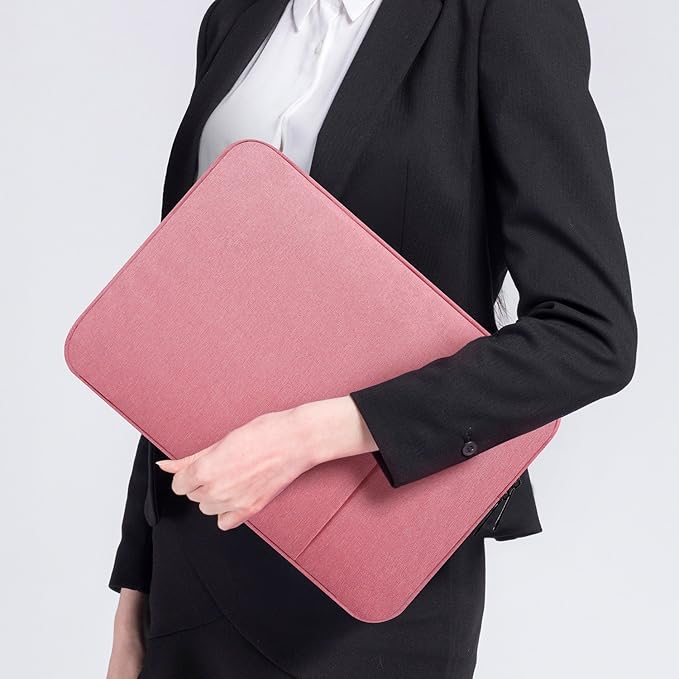 14 Inch Laptop Sleeve Case Women Girls for DELL XPS 15, Latitude 5420 7420, Inspiron 14, Lenovo Flex 5, HP 14 Laptop, Razer Blade 15, Laptop Cover 14 inch Water Resistant Computer Bag -Pink