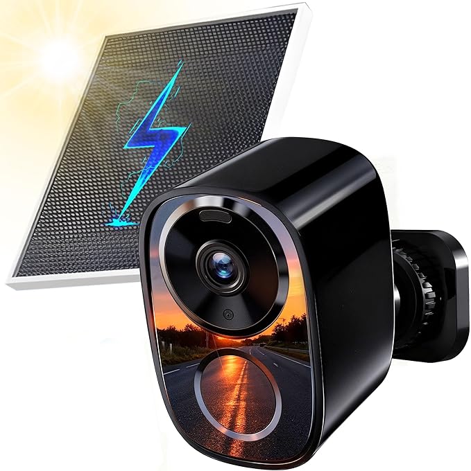 realhide 2026 Upgraded 2K Wireless Outdoor Security Cameras with Solar Panels, Free Cloud Storage, AI Motion Detection, Spotlight & Siren Alarm, 2-Way Talk, IP66 Waterproof