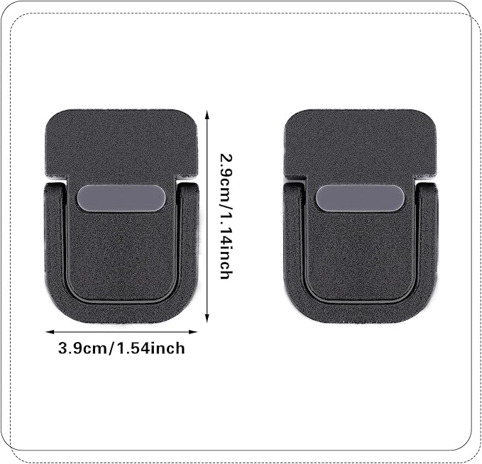 Abeillo 2PCS Portable Keyboard Riser, Self-Adhesive Mini Laptop Stand Invisible Computer Keyboard Stand for Desk, Laptop Feet Compatible with Pro/Air, Lenovo, Surface (Black)