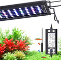 SEAOURA Aquarium LED Light with Thermometer, 36-42in Full Spectrum Lights for Fish Tank, 24/7 Programmable with Power Off Memory, WRGB Custom, 20 Level Dimmable Brightness for Freshwater Aquariums