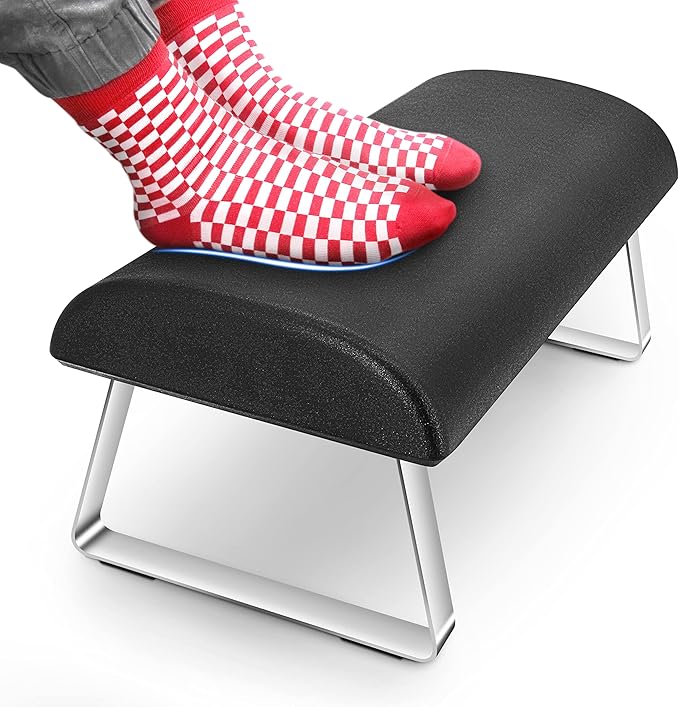 Waterproof Footrest, Upgraded High Elasticity Foot Rest Under Desk Footrest, Ergonomic Foot Rest for Under Desk at Work, Highly Supportive, No Deformation, Black