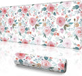 XXL Gaming Mouse Pad (47.2 x 23.6 Inch), Giant Floral Desk Blotter for Full Coverage, Watercolor Rose Garden Pattern, Anti-Slip Table Cover, Premium Soft Laptop Protector