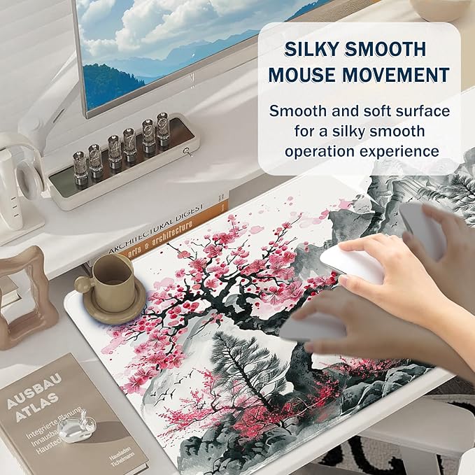 Extended Mouse Pad for Gaming & Office - 31.5"x11.8" Large Desk Mat with Smooth Surface and Stylish Design for PC, Home Office Decor, and Work