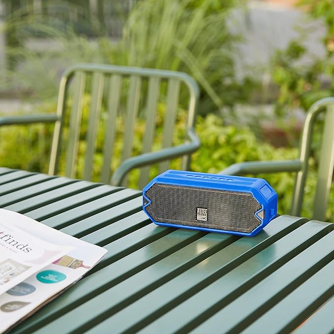 Altec Lansing - HydraJolt Wireless Bluetooth Speaker, Waterproof Portable Speakers with Built in Phone Charger and Lights, Everything Proof Outdoor, Shockproof, Snowproof, 16 Hours Playtime