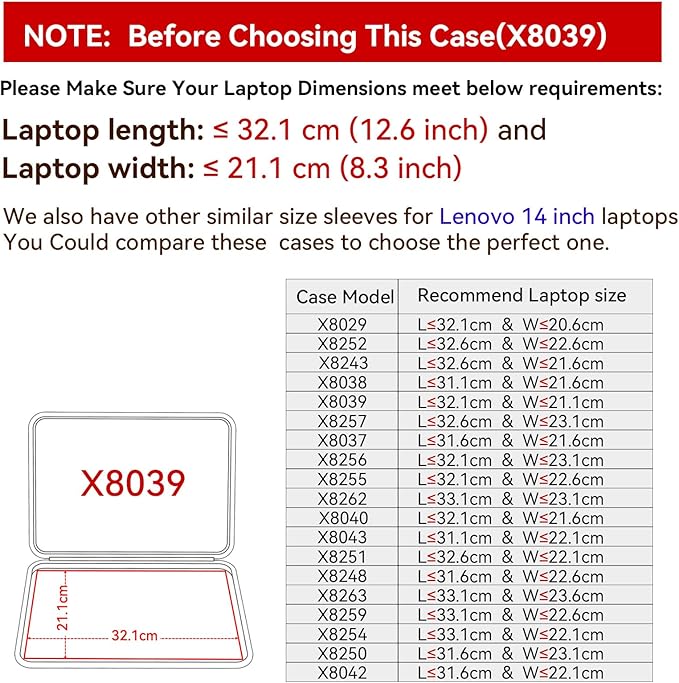 Smatree Hard EVA Protective Sleeve Case Compatible for 14 inch Lenovo IdeaPad 5 Gen 7 Laptop, Slim and Anti-Shock Lenovo IdeaPad 5 Gen 7 Laptop Case Notebook Bag (X8039)