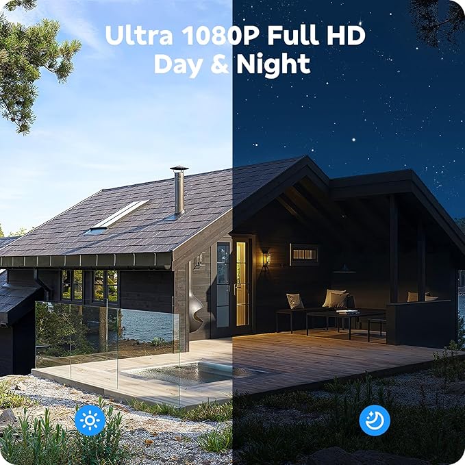 Wireless Security Camera System, CAMCAMP 24/7 Recording Security Cameras Wireless Outdoor 16CH NVR PTZ View 2.4G& 5G WiFi Auto Human Tracking Smart Color Night Vision for Home CCTV Surveillance Kit(8)
