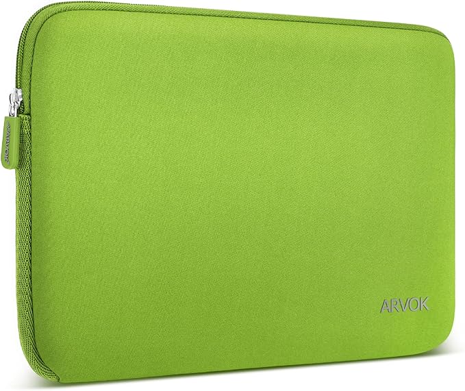 Arvok 13 13.3 14 Inch Laptop Sleeve Case for MacBook Pro/MacBook Air 13-14 inch, Water-Resistant Notebook Chromebook Computer Pouch, Carrying Bag Cover for HP/Dell/Lenovo/Asus/Acer, Bamboo Green