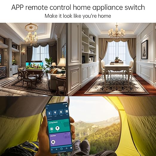 Matter Smart Plug, Smart Plugs Work with Alexa 10A Smart Outlet, 100% Privacy Smart Home, Support Google Home, APP Voice Control, SmartThings, 2.4G Wi-Fi Only