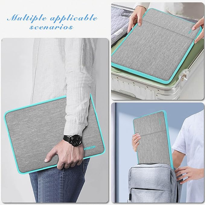 Hseok Laptop Case 13.3-14 Inch Sleeve, Water-Resistant Computer Bag Compatible with MacBook Neo/Pro 14" M5/M4/M3/M2/M1 and All 13.3" Mac Air/Pro, XPS 14 and Most Popular 13.3"-14" Notebook，L02G02