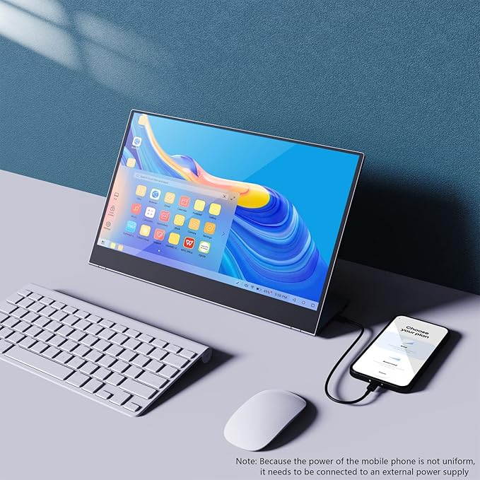15.6" 4K Portable Monitor, Touchscreen UHD IPS Display,100% sRGB, USB-C/HDMI Laptop Display, Dual Speakers, Aluminum Alloy, Compatible with Laptop, PC, Smartphone, PS4/5, Xbox, Switch