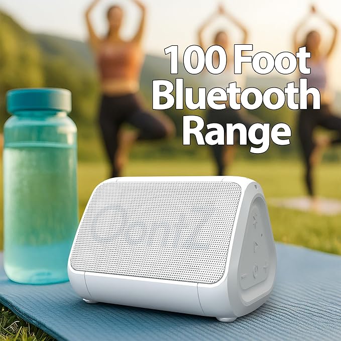 OontZ Angle Solo Portable Bluetooth Speaker - Ultra Portable, 14 Hours of Playtime, 100ft Wireless Range, Waterproof, Budget-Friendly Speaker for Travel, Outdoor or Home, Great Gift (White)