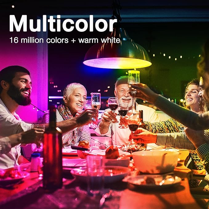 DAYBETTER Smart Light Bulbs, RGBCW Wi-Fi Color Changing Led Bulbs Compatible with Alexa & Google Home Assistant, A19 E26 9W 800LM Multicolor Bulb, No Hub Required, 6 Pack