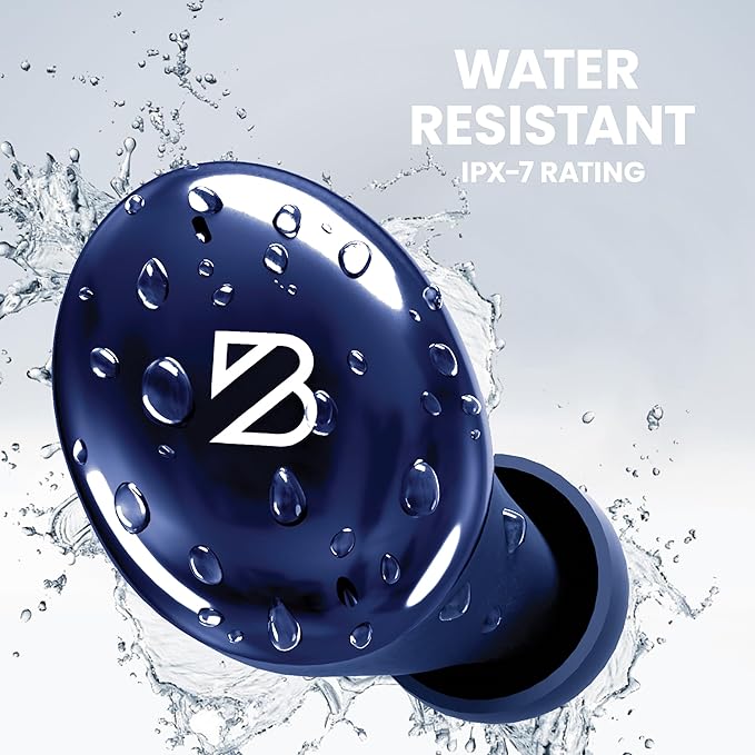Back Bay Audio Tempo 30 Wireless Earbuds for Small Ears - Award-Winning Sound, Sweatproof Bluetooth Earbuds, Tech Fitness Gifts for Men, Comfortable Bluetooth Ear Buds for Women - Navy