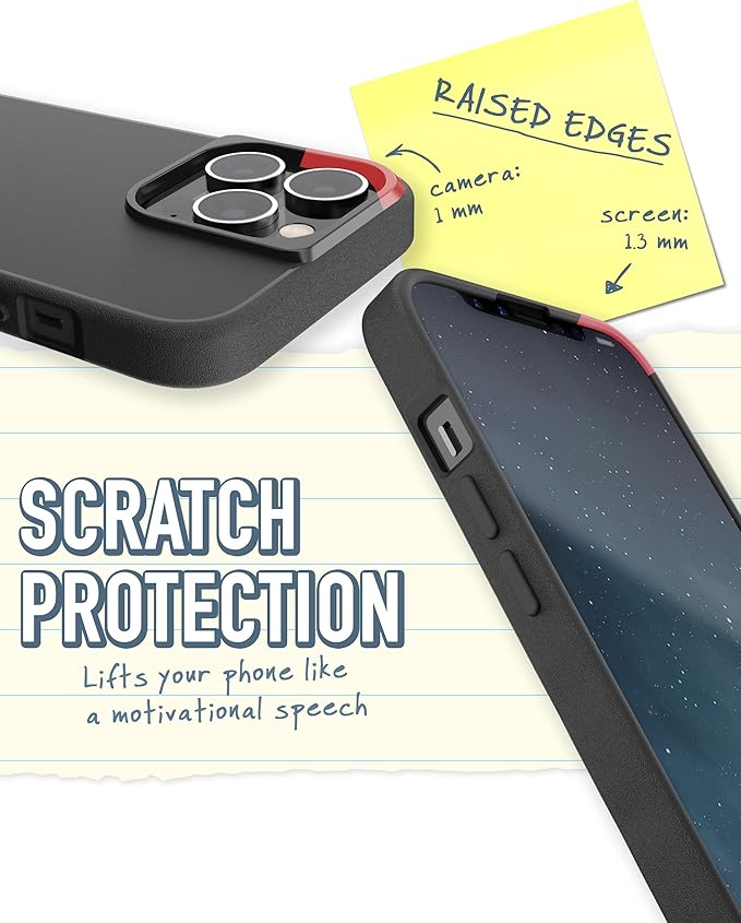 Smartish® iPhone 13 Pro Slim Case - Gripmunk - [Lightweight + Protective] Thin Grip Cover - Black Tie Affair