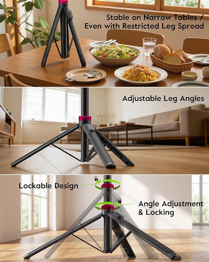 Magnetic Ring Light with Stand and Phone Clip, 62" Tripod for iPhone with Light, 6000mAh Phone Tripod with Light for Video Recording, TikTok, YouTube, Vlogging, Selfies, CRI＞95