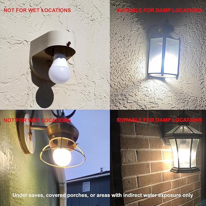 Vgogfly Dusk to Dawn Light Bulb 7W Smart Dusk Till Dawn LED Photo Sensor Bulbs E26 Base Socket Outdoor Indoor Lighting Lamp Auto On/Off (Cool White, 3-Pack)