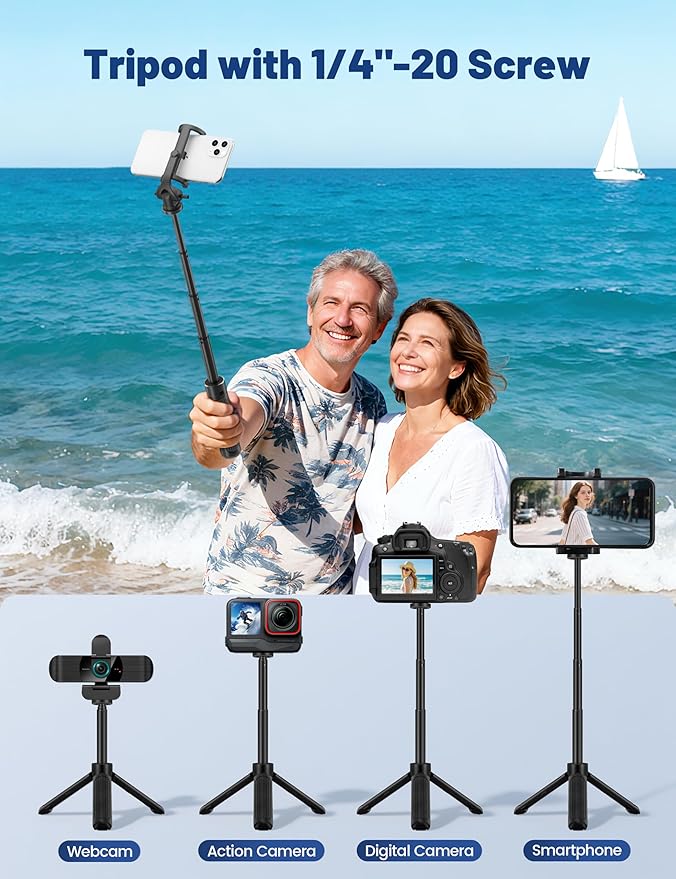 RUWBY QHD 2K Webcam with Built-in Dual Mics, Wide-Angle Lens, Privacy Cover, Tripod Stand, Autofocus PC Camera, Plug and Play for Desktop Computer or Laptop