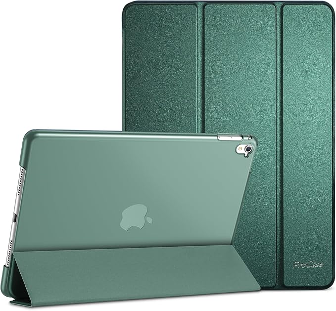 ProCase Smart Case for iPad Pro 9.7 Inch 2016, Ultra Slim Lightweight Stand Smart Case Shell with Translucent Frosted Back Cover for iPad Pro 9.7 Inch (A1673 A1674 A1675) -Mgreen