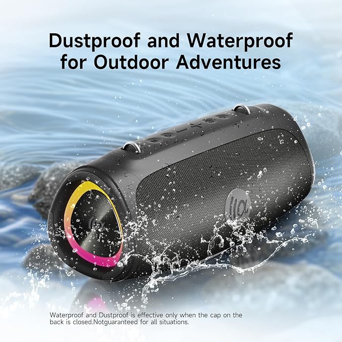 TAZATA Portable Loud Bluetooth Speaker, 90W (Peak) Large Subwoofer Speakers Wireless Bluetooth 5.3 with Powerbank USB Charge Out,Rugged Outdoor for Party,Beach,Golf,Pool,Shower,Valentines Day Gifts