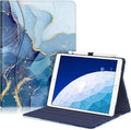 Fintie Case for iPad Air (3rd Gen) 10.5" 2019 / iPad Pro 10.5" 2017- [Sleek Shield] Premium PU Leather Slim Fit Multi Angle Stand Cover with Pocket, Pencil Holder, Auto Wake/Sleep, Ocean Marble