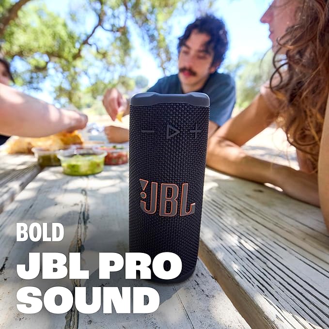 JBL Grip - Compact Bluetooth Speaker with Bold Pro Sound and Ambient Light, up to 14 Hours of Playtime, Water, Dust and Drop-Proof (IP68), & Multi-Speaker Connection with Auracast™ (Pink)
