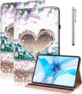 Case for iPad (A16) 11th Generation 11 Inch (2025), iPad 10th Generation 10.9 Inch (2022), Multi-Angle Viewing PU Leather Case with Elastic Band, Pencil Holder & Card Slots-Diamond Peach