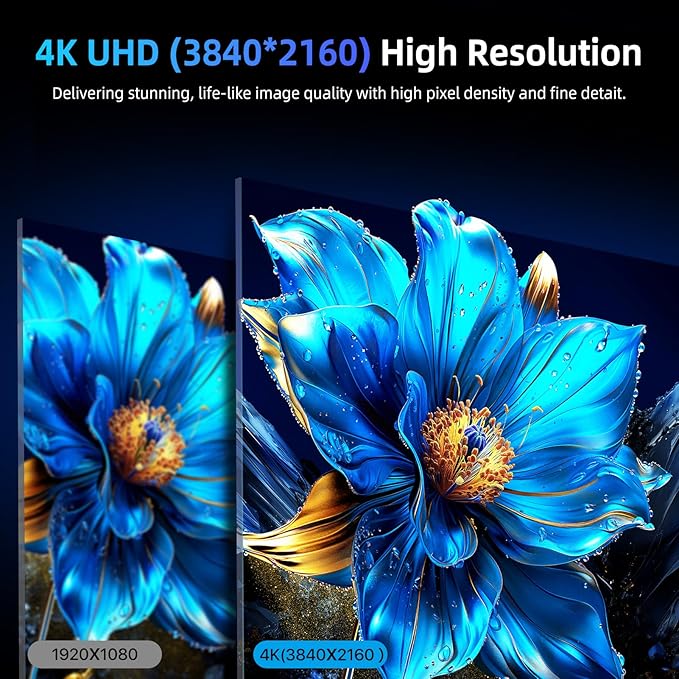 UPERFECT Portable Monitor 4K 15.6" QLED| 400 Nits Laptop Monitor | 3840 * 2160 UHD 100% AdobeRGB | 1MS FreeSync | USB-C & MINI HDMI | VESA & Stand | Travel Second Screen for Computer, Game Consoles
