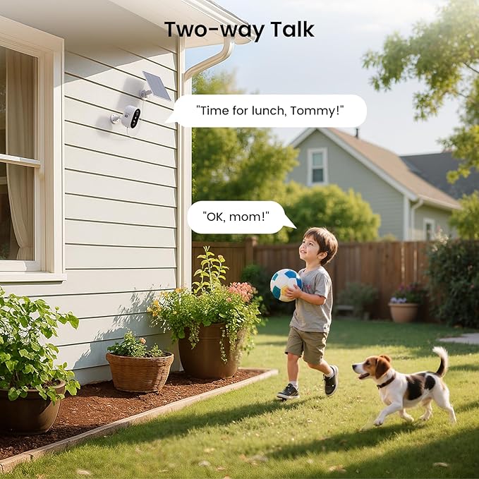 aosu 2K Solar Camera Outdoor Wireless, Cameras for Home Security, WiFi Camera for Home Surveillance with Spotlight Color Night Vision, PIR/AI Motion Detection, 2-Way Talk, IP66 Waterproof