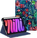 Fintie Folio Case for iPad Mini 7 (A17 Pro, 7th Generation) 2024 / iPad Mini 6 (6th Gen) 8.3 Inch, Multi-Angle Smart Stand Cover with Pencil Holder & Pocket, Auto Sleep/Wake, Jungle Night