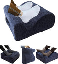 Ergonomic FootstoolTwo-Way Tilt Design with Heel & Arch SupportWide Non-Slip Foam Footrest with 3-Point Support, Removable Washable Cover for Office/Home, for Prolonged Sitting & Under-Desk Use