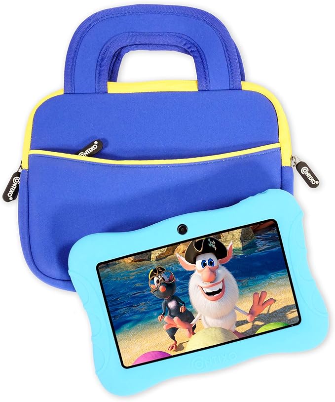 Contixo 10" Tablet Sleeve Bag - Compatible with K102 & K103 Kids Tablets, Shockproof & Water-Resistant Protective Carrying Case with Soft Lining - Dark Blue