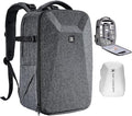 K&F CONCEPT Camera Backpack,Hardshell Photography DSLR Camera Bag with 15-15.6 Inch Laptop Compartment Waterproof Hard Shell Camera Case Compatible with Canon/Nikon/Sony/DJI Mavic Drone