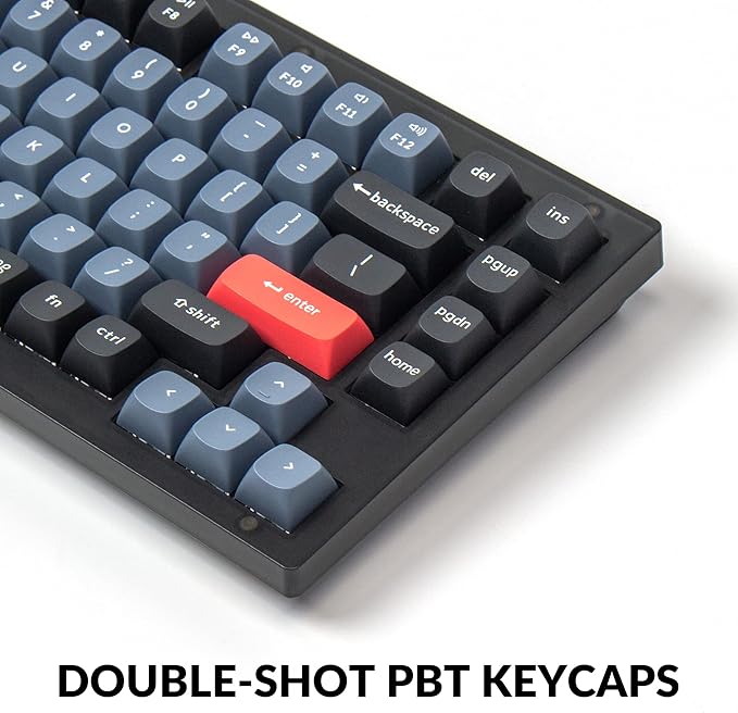 Keychron V1 Wired Custom Mechanical Keyboard, 75% Layout QMK/VIA Programmable Macro with Hot-swappable Keychron K Pro Brown Switch Compatible with Mac Windows Linux (Frosted Black - Translucent)