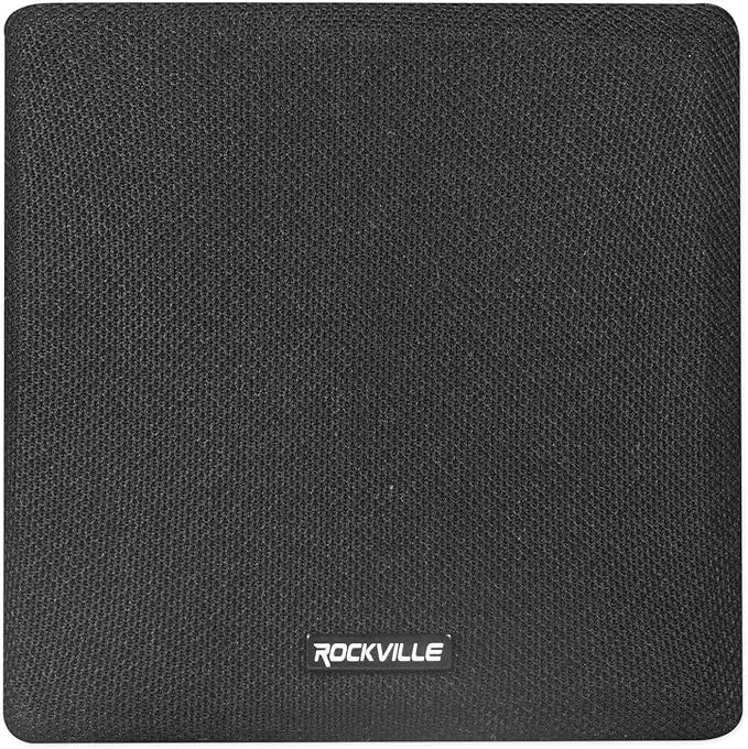 Rockville Pair Cube Black 30W RMS 3.5" Home Theater Wall Speakers, 8 Ohm, 360-Degree Swivel Brackets, True 2-Way Audio, Compact Design, for Home Theater and Surround Sound