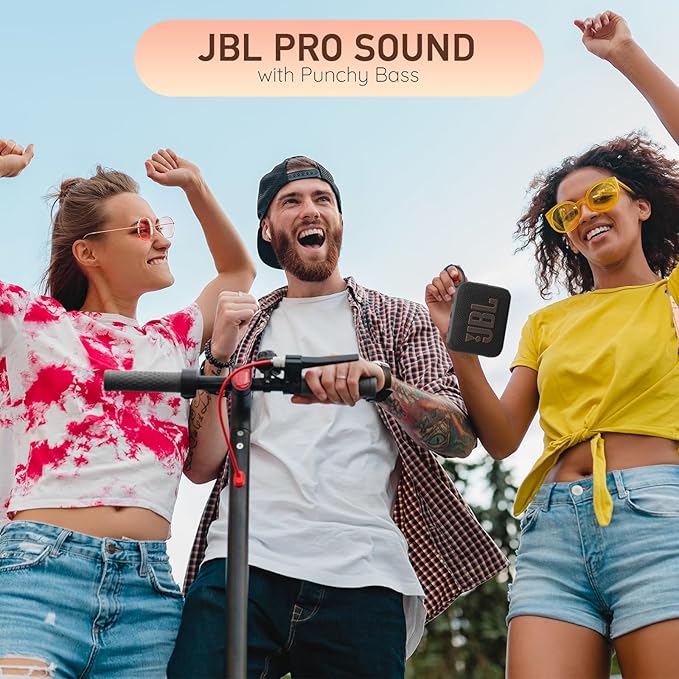 JBL Go 4 Portable Bluetooth Wireless Speaker, IP67 Waterproof and Dustproof Built-in Battery - Black - Boomph's Comprehensive Ultimate Performance Cloth Solution for Your On-the-Go Sound Experience