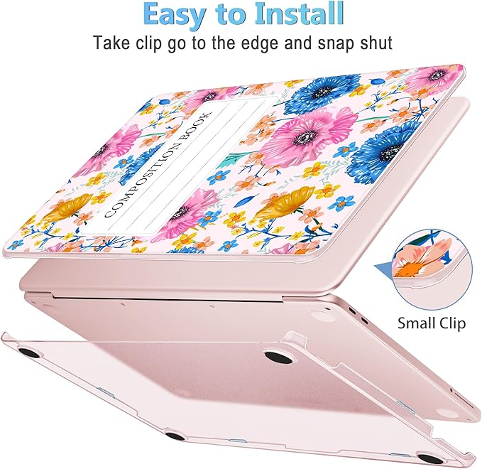 Mektron Printed Case for MacBook Neo 13 inch 2026 Release Model A3404, A18 Pro chip Laptop Protective Hard Shell with 13-inch (Diagonal) Liquid Retina Display+ Keyboard Cover, Composition Book