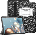 Fintie SlimShell Case for iPad Air 13-inch M4/M3/M2 (2026/2025/2024) - [Built-in Pencil Holder] Soft TPU Protective Stand Back Cover with Auto Wake/Sleep, Composition Book