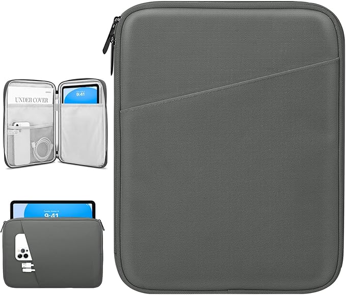 Dadanism 9-11" Tablet Sleeve Bag Carrying Case for iPad (A16) 11th Gen 11", iPad 10th Gen 10.9" Air 5/4, iPad Air M4/Pro 11", iPad 9/8/7th, Galaxy Tab A11+ Plus 11", Remarkable 2 10.3", Dark Gray