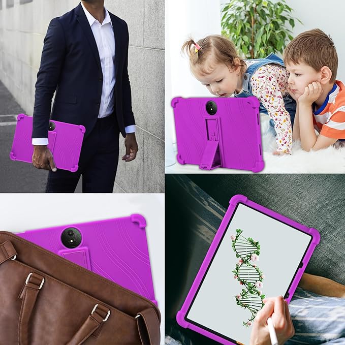 ATOOZ for TCL NXTPAPER 11 Plus Tablet Case 2025 (9649X) with PC Stand Soft Silicone Kids Case for TCL NXTPAPER 11 Plus 11.5 Inch (Purple)