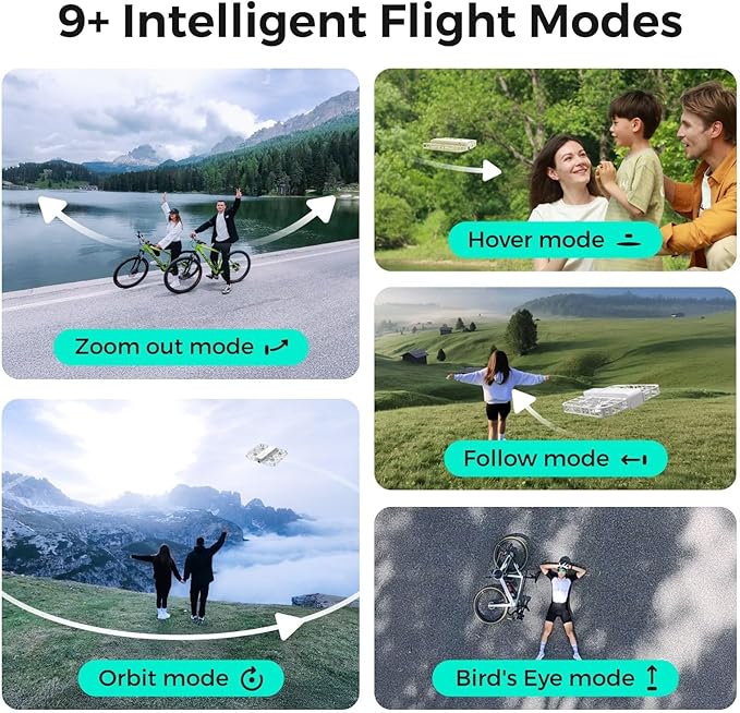 HOVERAir X1 Drone with Camera, Follow-me Drone with Self-Flying Mode, Foldable Mini Drone with HDR Video Capture, Palm Takeoff, Intelligent Flight Paths, Hands-Free Control White (Combo)