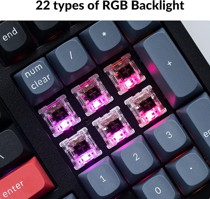 Keychron K4 Pro Custom Wireless Mechanical Keyboard, 100 Keys Hot-swappable QMK/VIA Programmable Macro with K Pro Brown Switch RGB Backlit Compatible with Mac Windows Linux - Black