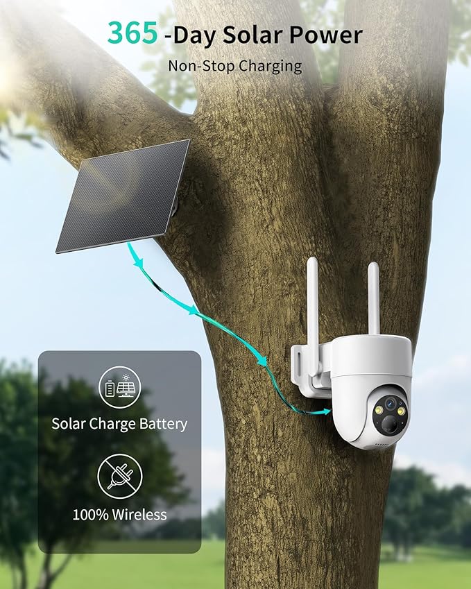 LIWAN 4G LTE Cellular Security Cameras Wireless Outdoor 2-Pack, Solar Powered No WiFi Security Camera with SIM Card, 2K HD Color Night Vision, 360° View Off-Grid Cam for Farm, Cabin, Construction Site