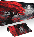 Mouse Pad Gaming - Desk Mat for Keyboard and Mouse - Anime Large Mouse Pads for Desk, Japanese Gaming Mousepad with Non-Slip Base, Desks Pad (31.5" X 11.8") for Game and Office (Full-Moon)