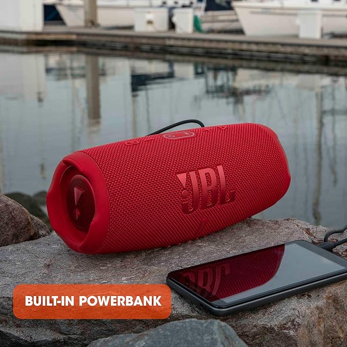 JBL CHARGE 5 - Portable Waterproof (IP67) Bluetooth Speaker with Powerbank USB Charge out, 20 hours playtime, JBL Partyboost (Pink)