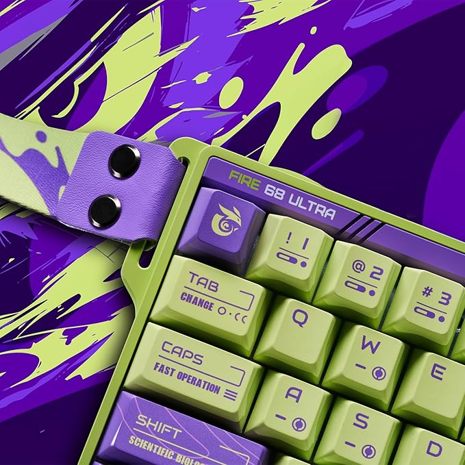 Hyekit FGG MADLIONS Fire68 Ultra Limited 65% Aluminum CNC Magnetic Switch Gaming Keyboard with Adjustable Actuation, 8K Hz Polling Rate, Magnetic Jade Pro, Rapid Trigger Wired Hall Effect RGB Keyboard
