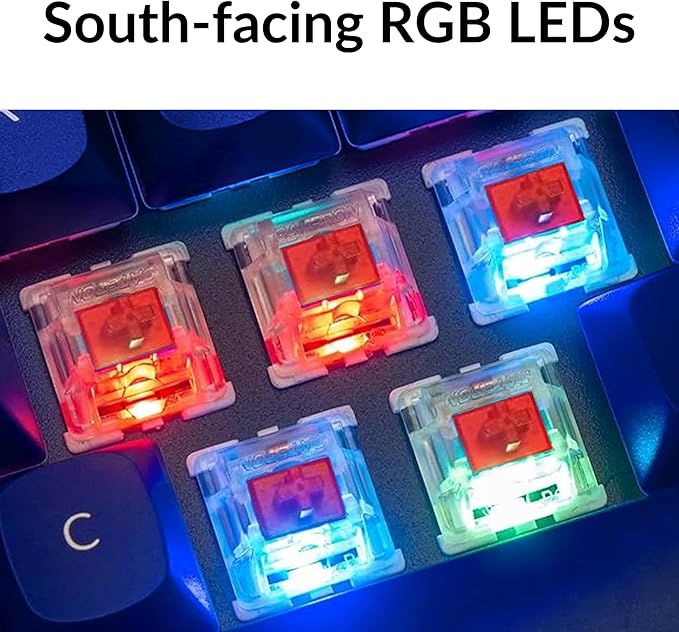 Keychron Q5 Wired Custom Mechanical Keyboard Knob Version, 96% Layout QMK/VIA Programmable with Hot-swappable Gateron G Pro Red Switch Double Gasket Compatible with Mac Windows Linux - Navy Blue A
