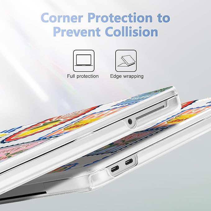 Case for 2026 MacBook Neo 13-inch Laptop with Liquid Retina Display, Release Model A3404, Sturdy Plastic Hard Shell Case + Keyboard Cover + Trackpad Film + Dust Plug, Post Stamps