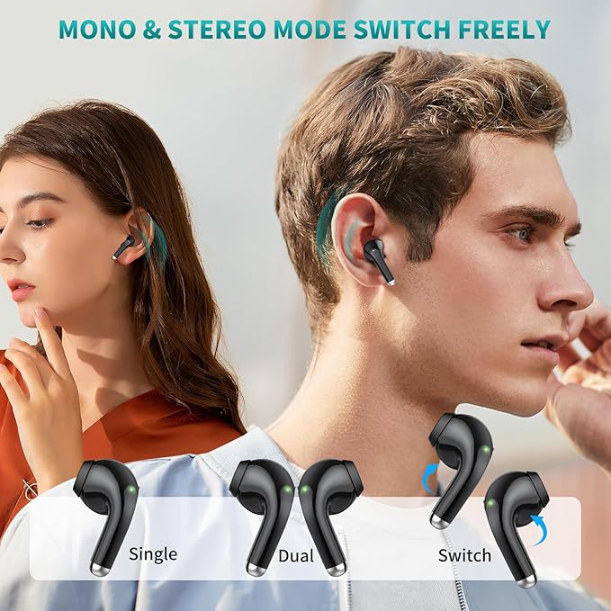 ACAGET Wireless Headphone for Samsung Galaxy S26 Ultra S25 S24 S23 FE S22 Plus Bluetooth 5.3 Earbuds Noise Isolation Earphones for iPhone 16 15 17 Pro Max 14 13 HiFi Stereo Headset for Galaxy Z Flip