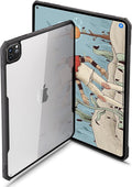 TineeOwl iPad Pro 11 inch Case 2022, 2021, 2020, 2018 (4th, 3rd, 2nd, 1st Generation) Ultra Thin, Clear Back, Flexible TPU Absorbs Shock, Supports Apple Pencil Wireless Charging (Black/Clear Back)